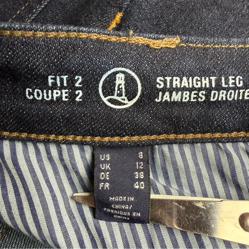 Lands' End Jeans 8 Blue Dark Wash Straight Leg Fit 2 Stretch Denim NEW NWOT😍 - Picture 7 of 13